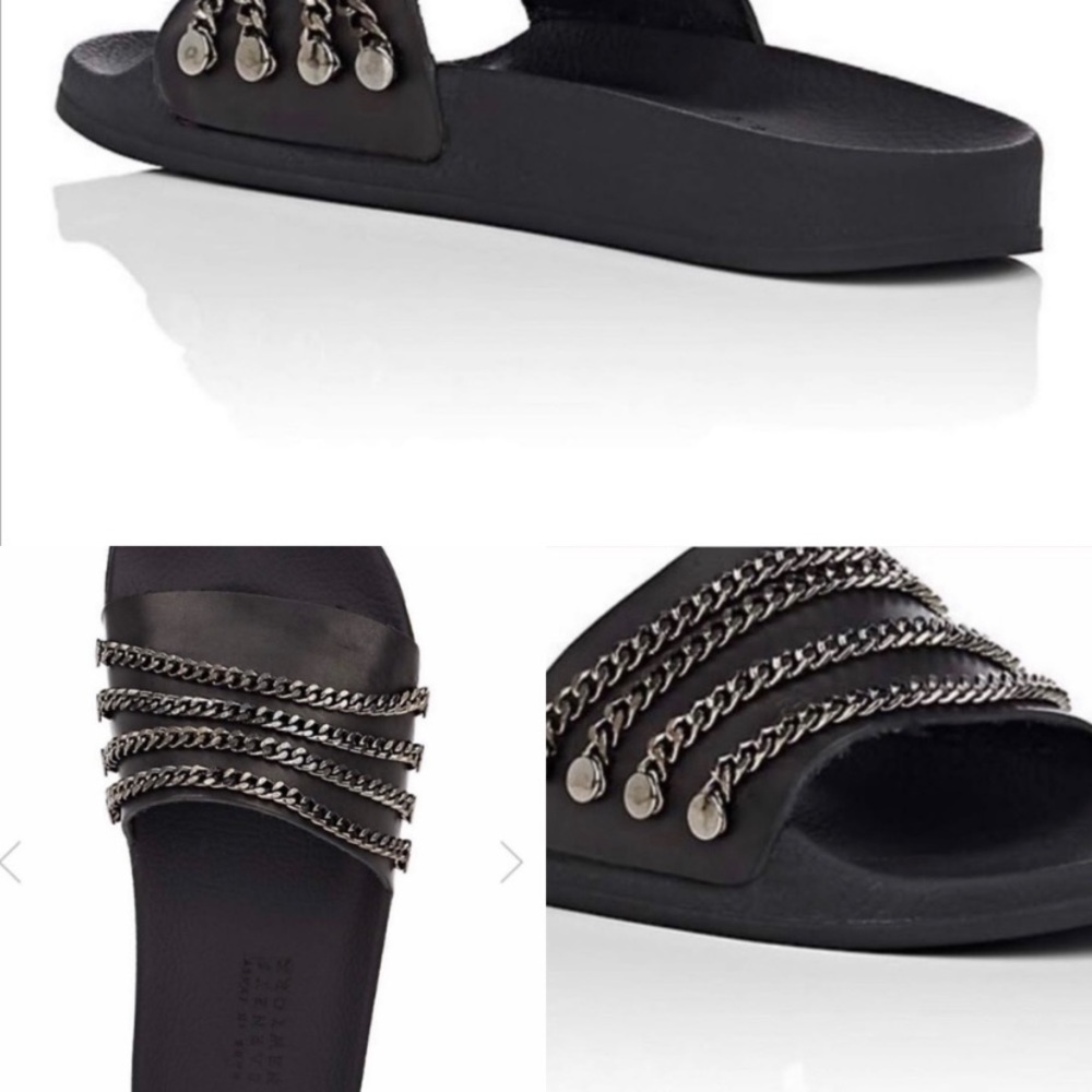 🌟🌟Barney’s ❤️New York Moto Cool Edgy Slides (8) - Picture 8 of 9